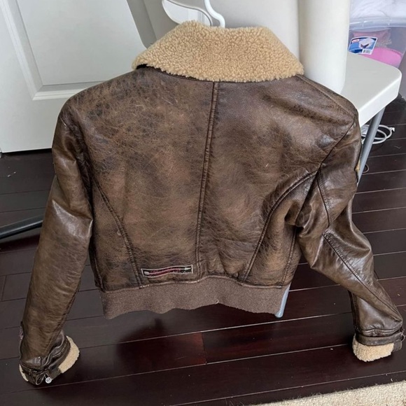 Matchless Leather Jacket Shearling Lining Size 42 - Picture 7 of 8
